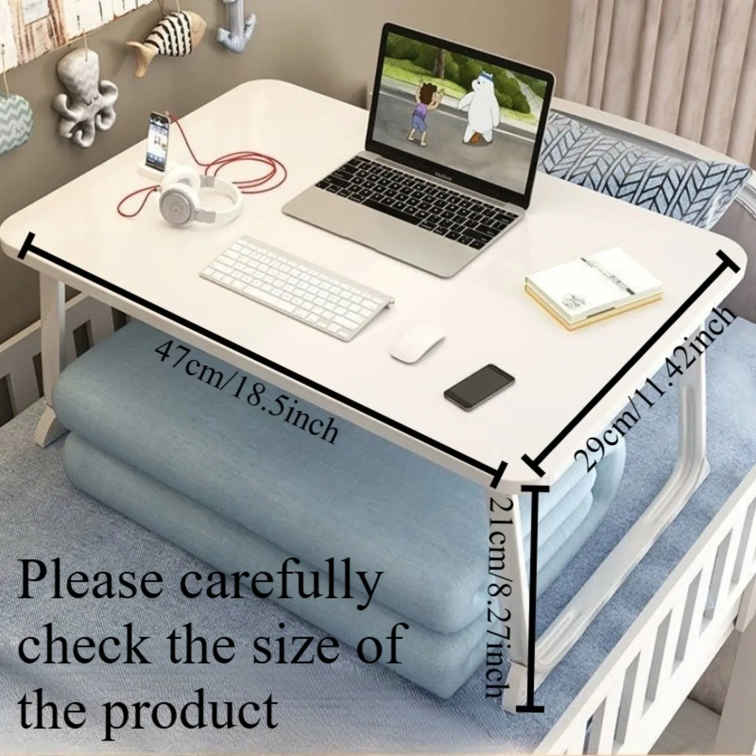 1pc ポータブル人間工学に基づいたコルクラップデスク、竹仕上げ、人間工学に基づいたワークスタンド、折りたたみ式デスクデザイン、安定したデスクデザイン