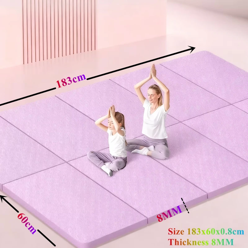 Thick Non-Slip Fold Portable 1830x600mm Exercise Gym 8mmDurable Camping Picnic Fitness Workout Fold Yoga Mat Moisture-proof