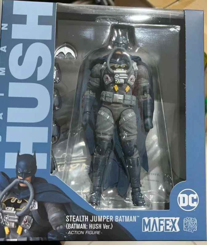 Genuine Stock MAFEX 166 DC Comic Edition Silent Batman Sneak Tight 1/12 Mobile Handheld Model Ornament Toy Gift Anime Collection