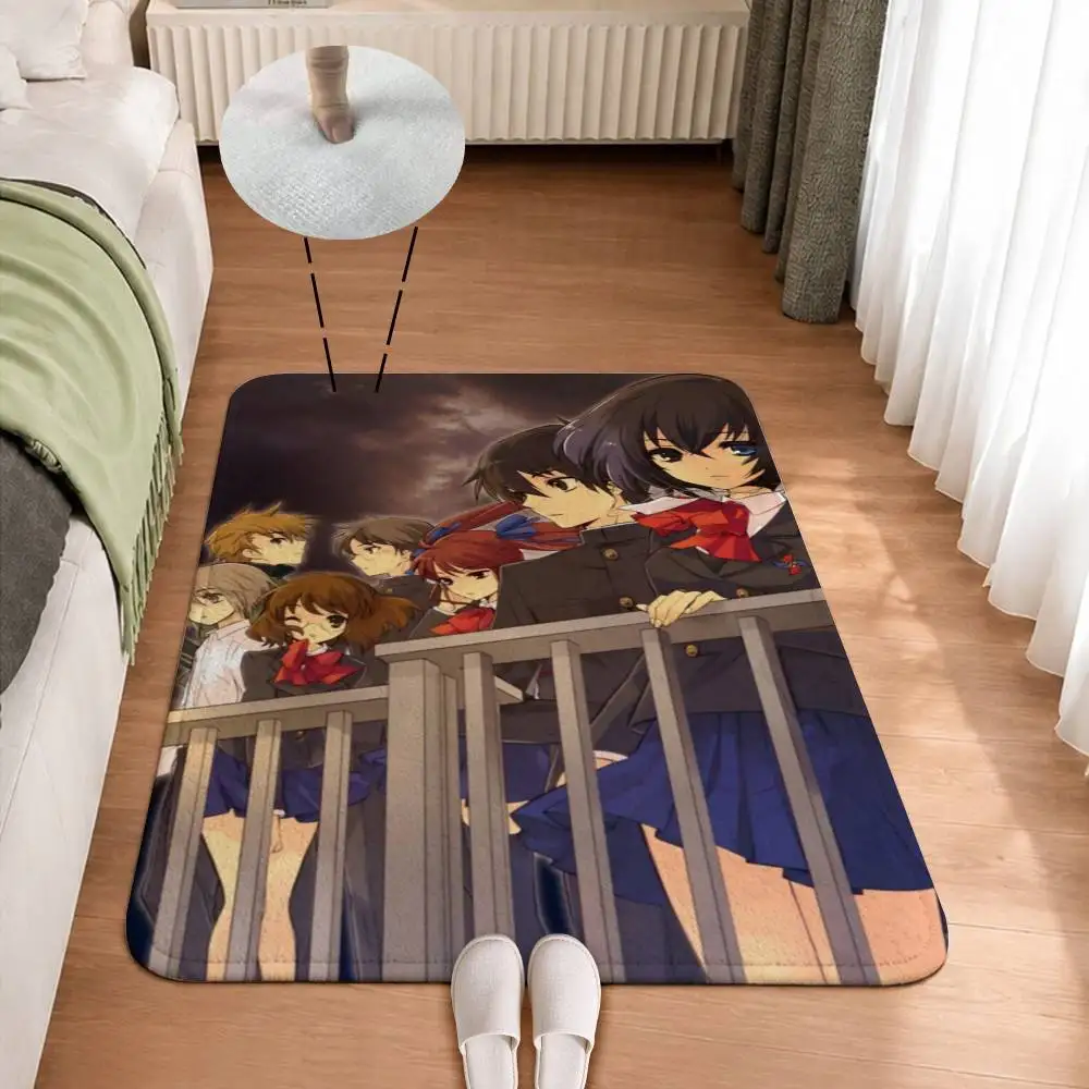 Anime A-Another Mei Misaki Home Decor Short Plush Floor Mat, Non-Slip & Easy to Clean for Multi Doorways