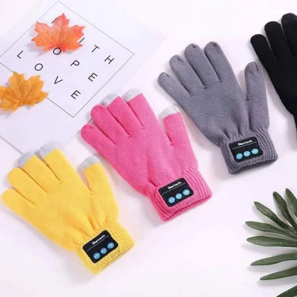 Winter warmth knitted gloves Touch wireless Bluetooth speaker gloves Outdoor sports intelligent gloves can answer phone calls