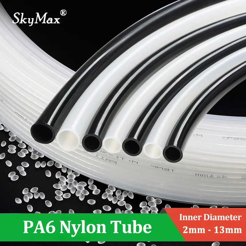 High Pressure PA6 Nylon Tube Black/Translucent Air Tubing Compressor Pipe Line for Component Pneumatic Hose 4 6 8 10 12 14 16mm