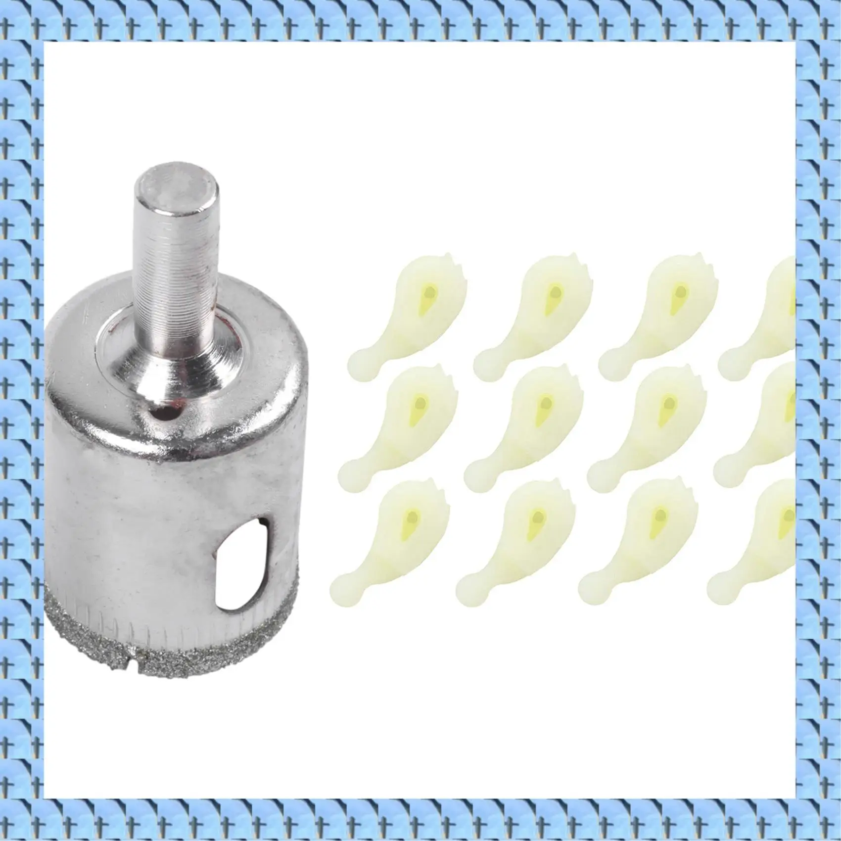 

NOCM 1 Pcs 25Mm Glass Tile Hole Saw Drill Bit Cutter & 12 Pcs 80040 Washer Agitator Dogs Replacement Kit