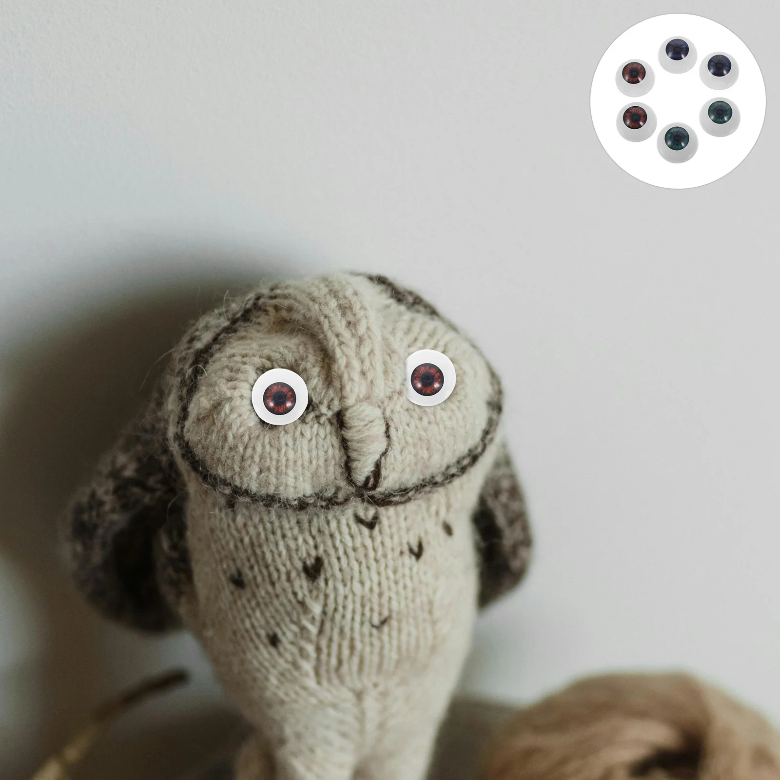 

3Pairs Acrylic Half Eyeballs Realistic Fake Eyeballs 22Mm for Halloween Cosplay Mask Puppet Bears Crafts Horror Props