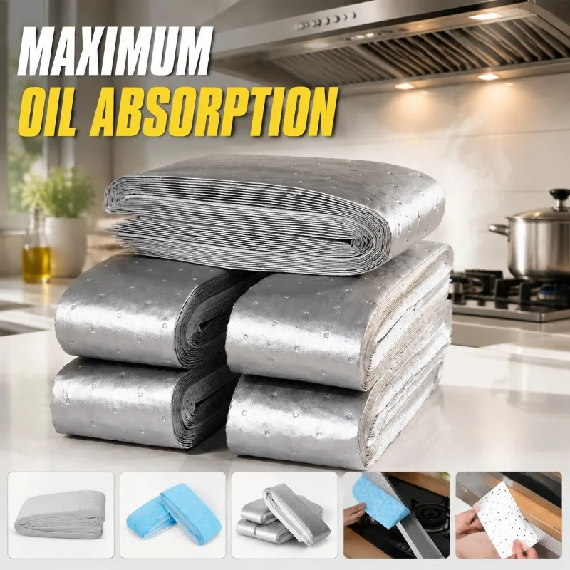 Disposable Silver‑film Oil‑absorbing Cotton Thickened Type Special Grease‑absorbent Paper for Kitchen Range‑hood Oil‑tank