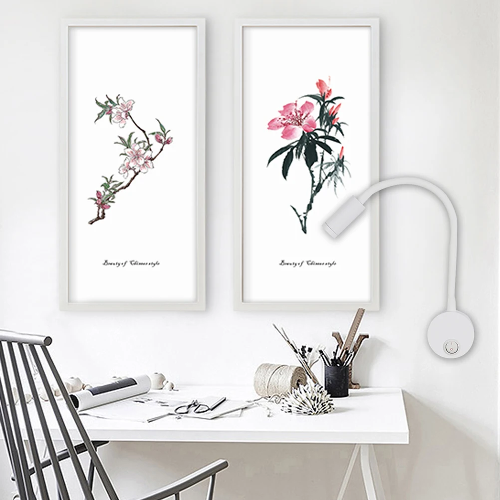 

LED Bedside Lamp 3W Aluminum Flexible Neck Wall Light for Living Room Bedroom Balcony Study Industrial Vintage Style Rope Bed