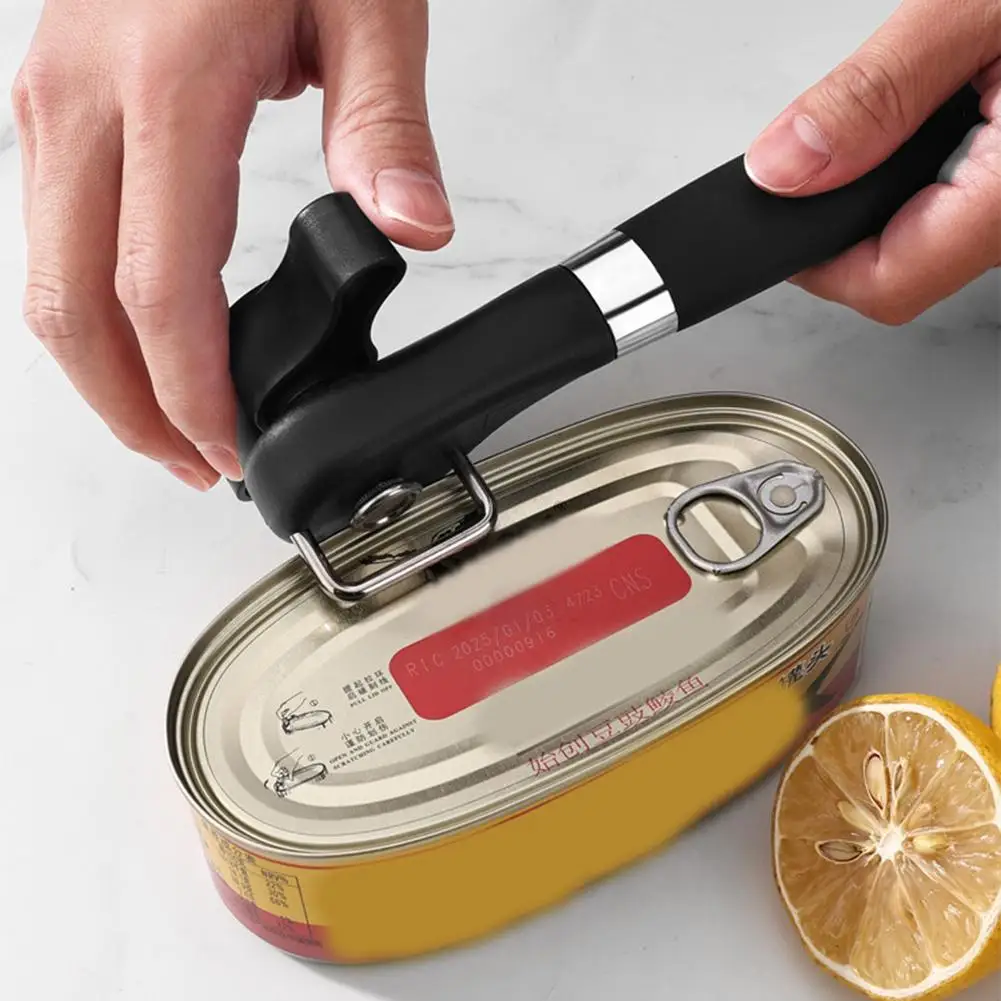 Safe Cut Can Opener Smooth Edge Can Opener Handheld Food Grade Stainless Steel Cutting Manual Can Opener For Kitchen Restaurant view 2
