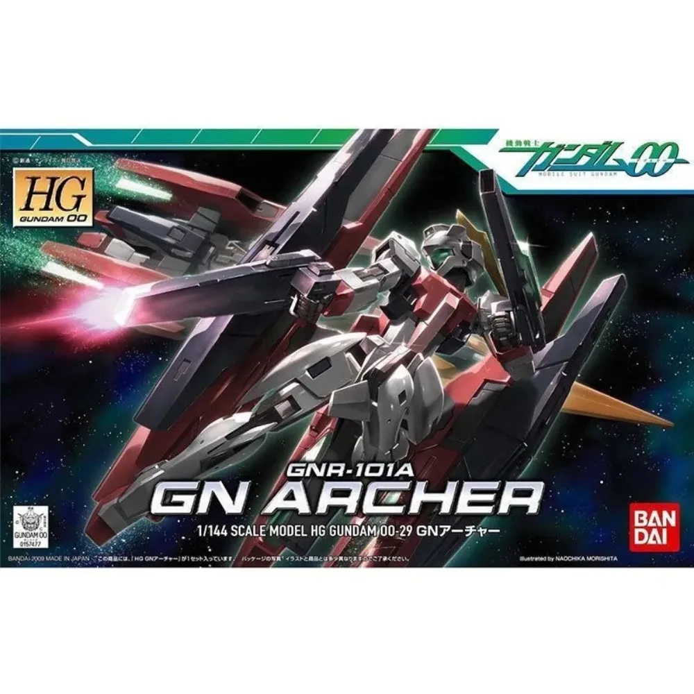 BANDAI Anime HG 1/144 GNR-101A GN ARCHER GUNDAM New Mobile Report Gundam Assembly Plastic Model Kit Action Toys Figures Gift