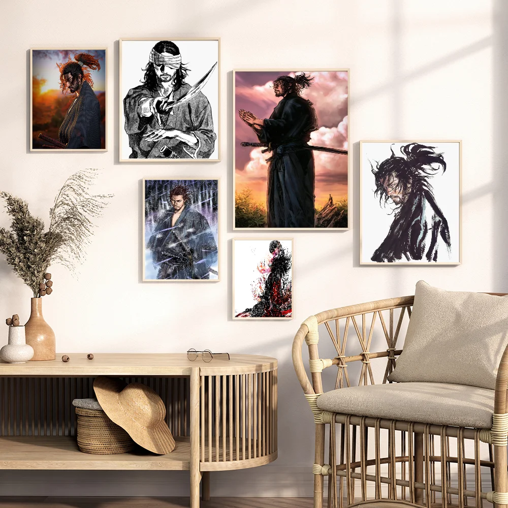 Japanese Anime Manga Miyamoto Musashi Vagabond Bushido Warrior Good Quality Prints And Posters HD Quality Wall Art Study