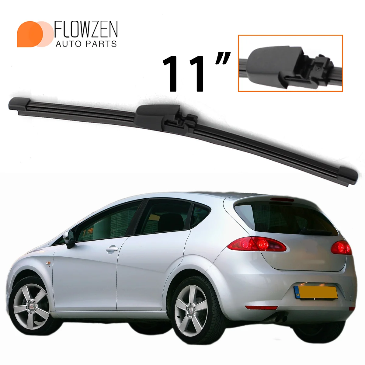  1 Stück 11-Zoll-Heckscheibenwischer, passend für Seat Leon MK2 2009-2012, Scheibenwischerblatt, Autozubehör