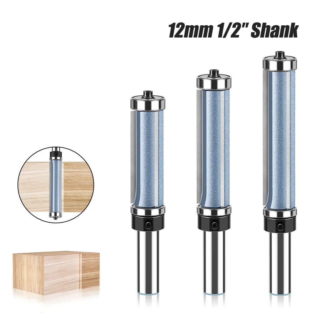 1 Pcs 1/2 12mm Shank Router Bit Flush Trimming Tool Woodworking Milling Cutter DIY Double Bearing Trimmer Engraving Tools