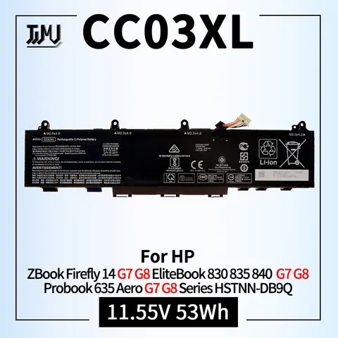 CC03XL Battery for HP ZBook Firefly 14 G7 G8 EliteBook 830 835 840 845 G7 G8 Probook 635 Aero G7 G8 Series L77608-421 L78555-005