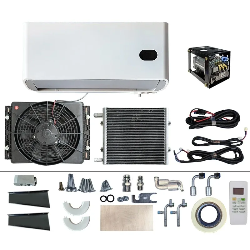 مكيف هواء كهربائي صغير سبليت عاكس قافلة 110 فولت متنقل 24 فولت 12 فولت 12 فولت RV #1