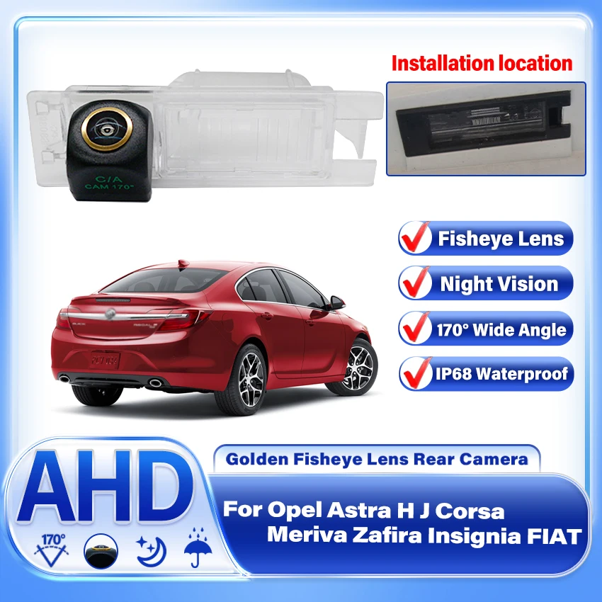 

Car AHD Rear View Backup Waterproof Camera Reverse Camera For Opel Astra H J Corsa Meriva Zafira Insignia FIAT For Buick Regal