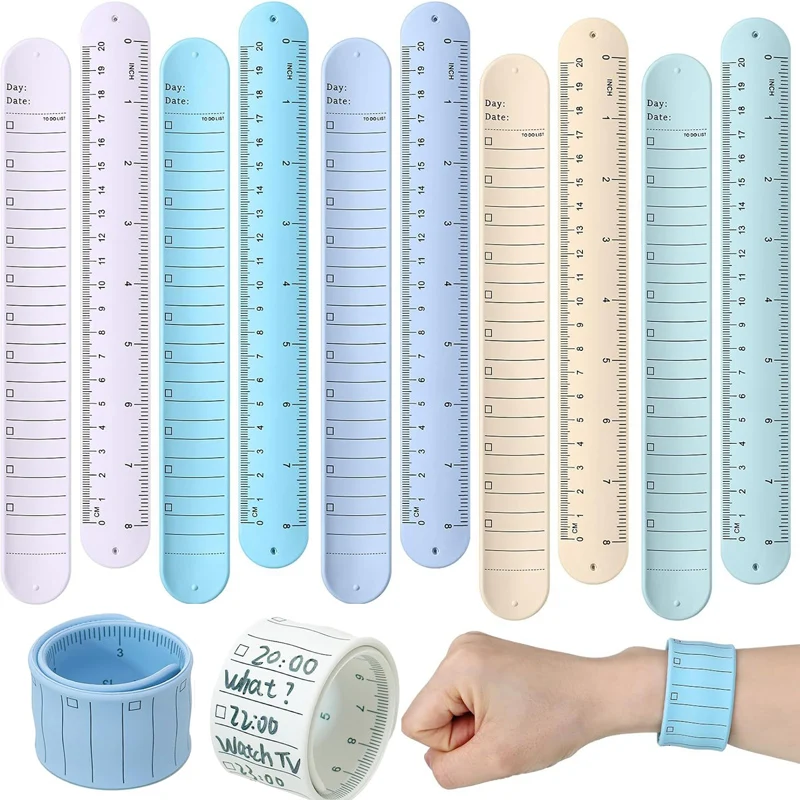 Reusable Silicone Memo Wrist Bands for Kids Adult Remind Slap Bracelet Chores Chart for Nurse To Do List Wrist Notepad Strap