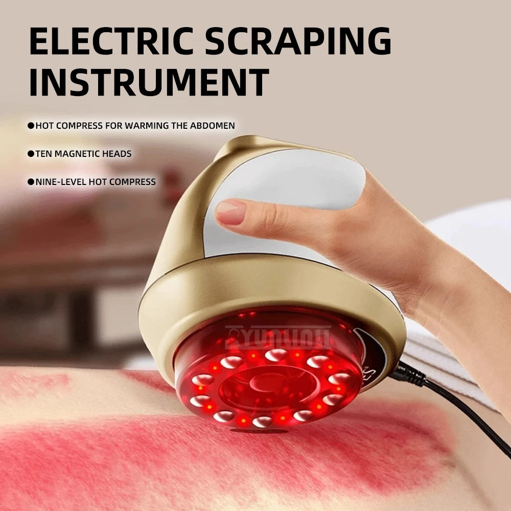 

Умный электрический скребковый инструмент, домашний меридиан всего тела, физиотерапевтический массажер с подогревом, облегчение менструальных банок