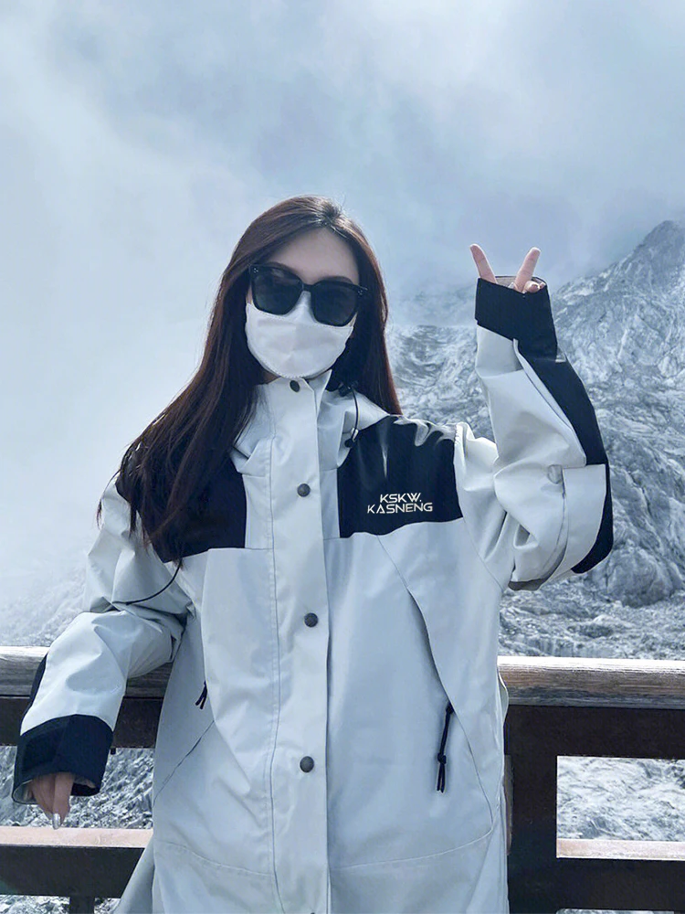 

Винтажная американская куртка для скалолазания, ветрозащитная, водонепроницаемая, с молнией, длинная, свободного кроя, из хлопка