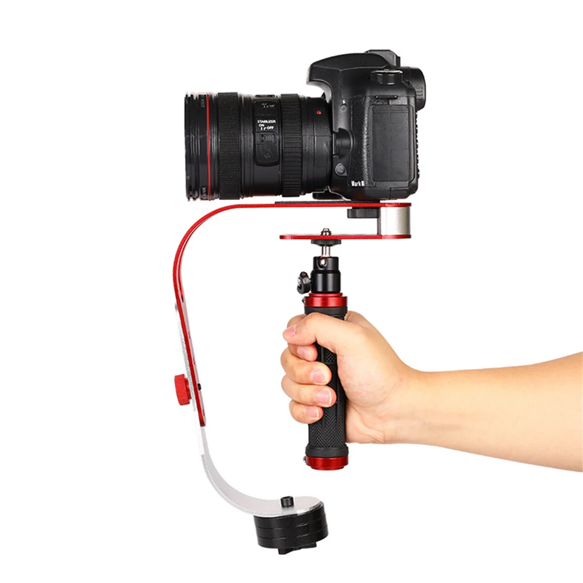 كاميرات Y94A-DSLR كاميرا فيديو محمولة على شكل قوس محمولة باليد ثابتة فيديو مثبت توازن مضاد للاهتزاز