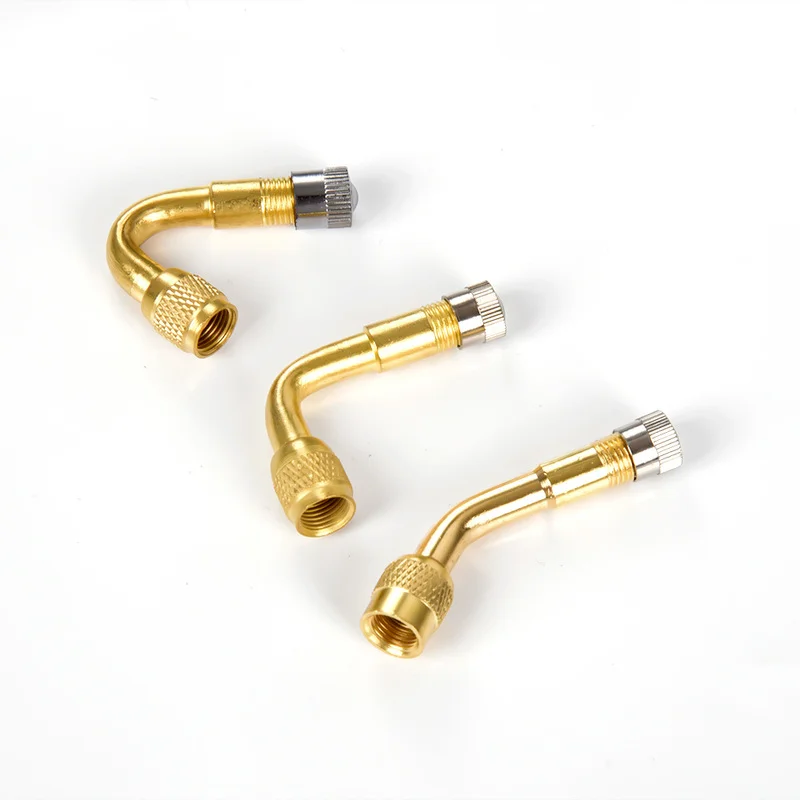 45/90/135 Degree Bent  Air Tyre Valves Adapter Car Valve Inflator Extension Stem Brass for Truck Motorcycle Cycling Accessories