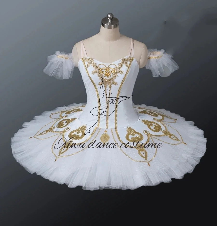 Personalizado jade ouro ballet tutu menina profissional tutu clássico vermelho panqueca ballet traje competição 11th andar