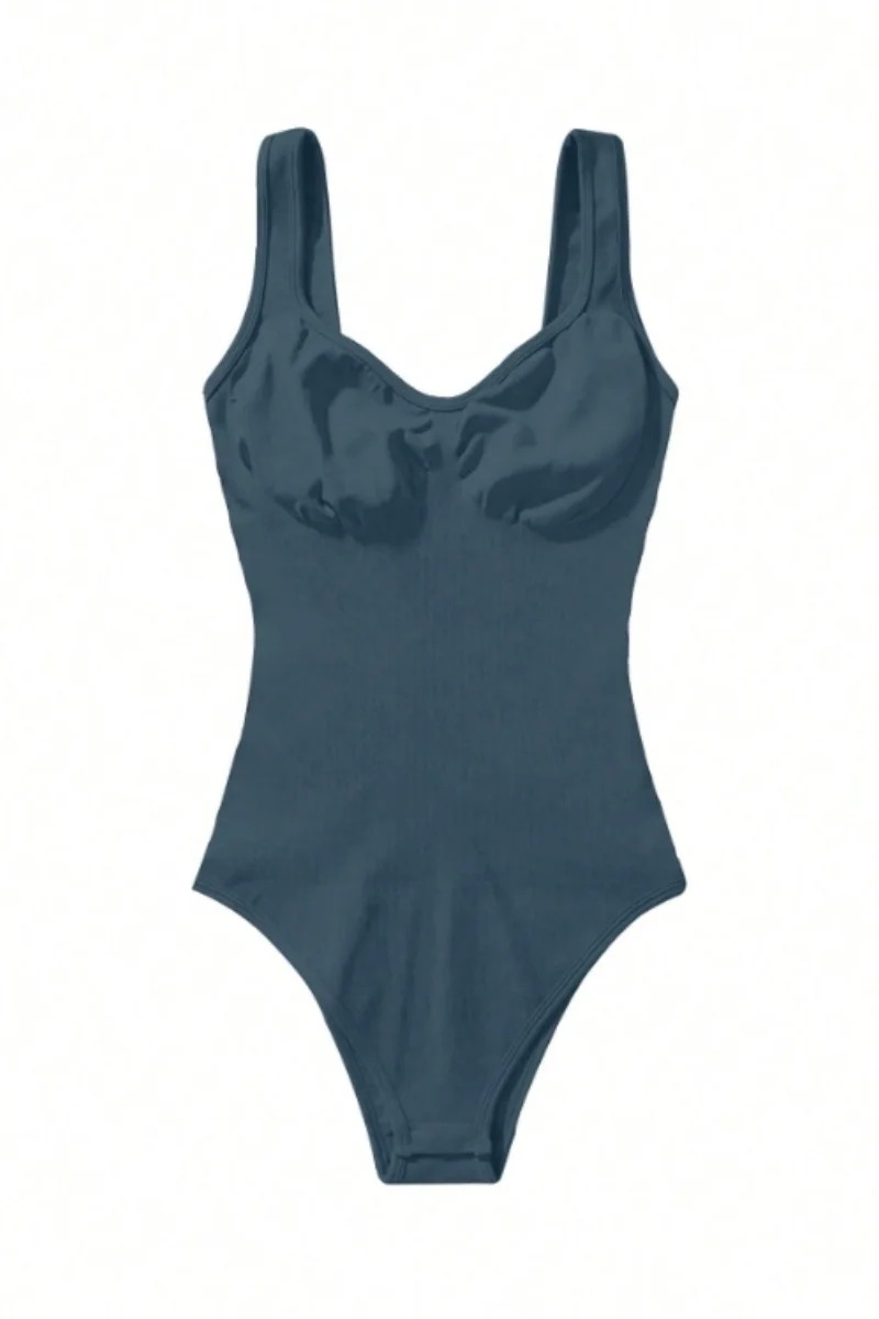 Damen Sexy Tiefausschnitt-Träger-Jumpsuit, eng anliegender Fitness-Sport-Bodysuit, Activewear – Detail 12
