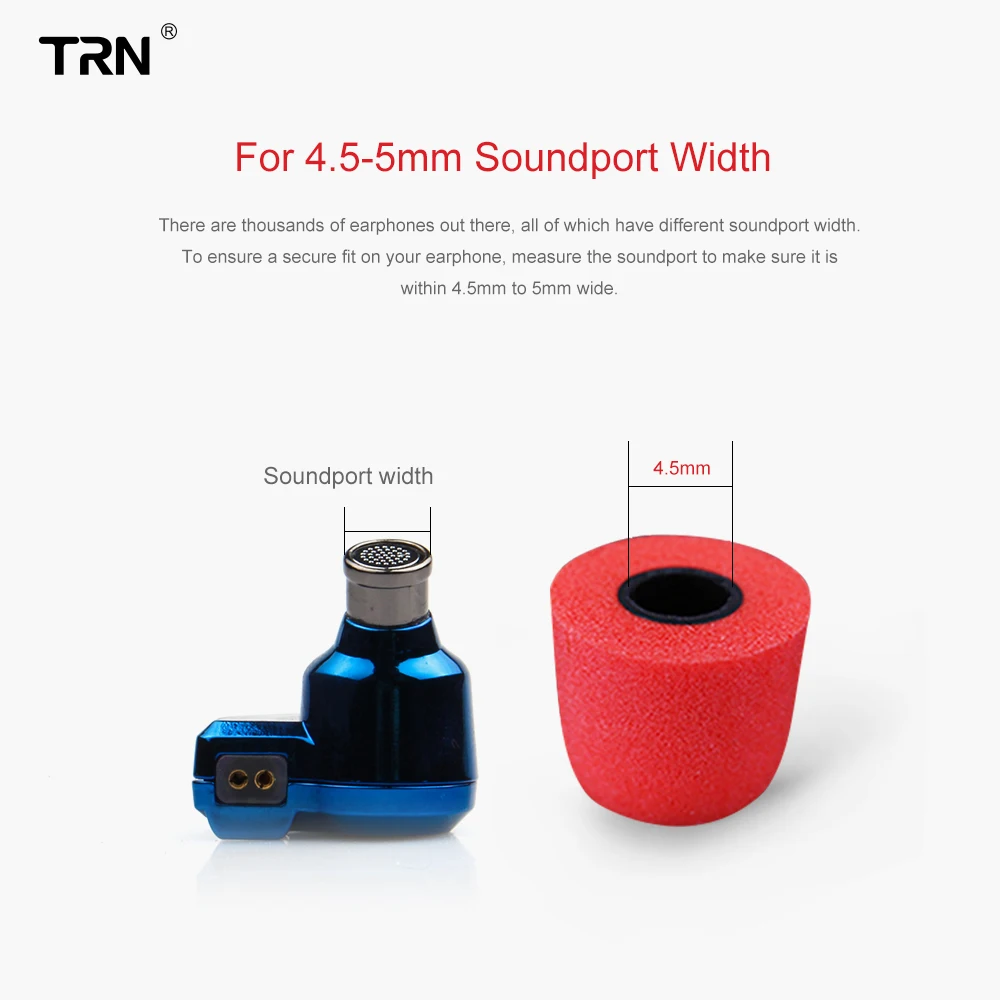 TRN 3Pairs (6pcs) Wired Earphone Memory Cotton Earmuffs Rebound Earplugs Headset PU Sponge Memory Sponge Headphones Eartips