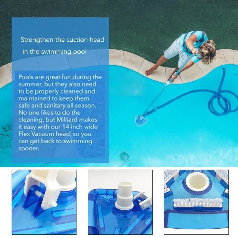 

Сверхмощный треугольный пылесос для бассейна, утяжеленная головка для быстрой чистки бассейна