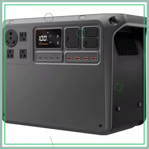 Portable Power Station 2000W, 2048Wh LFP Battery, Fast Charge in 55 Mins, for Camping Home RV Off-Grid