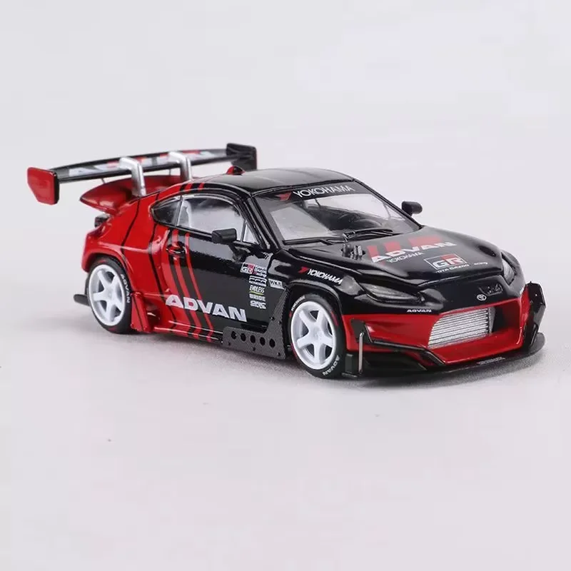 Poprace 1/64 escala gr86 liga modelo de carro coleção estática decorado presentes de feriado brinquedos lembrança presente