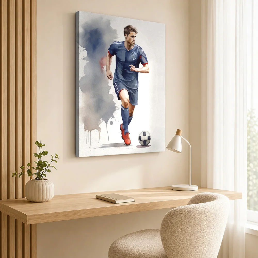 Son Heung-Min Celebration Framed Canvas Print Poster Monochrome Wall Art With Personalized Photo For Home Gym Ideal Coach Gift