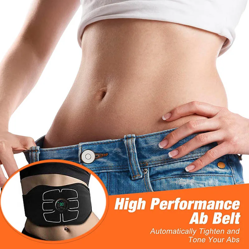 Smart EMS Muscle Stimulator Abdominal Toning Belt Workout Portable Back Waist Ab Stimulator Home Gym Office Fitness Equiment