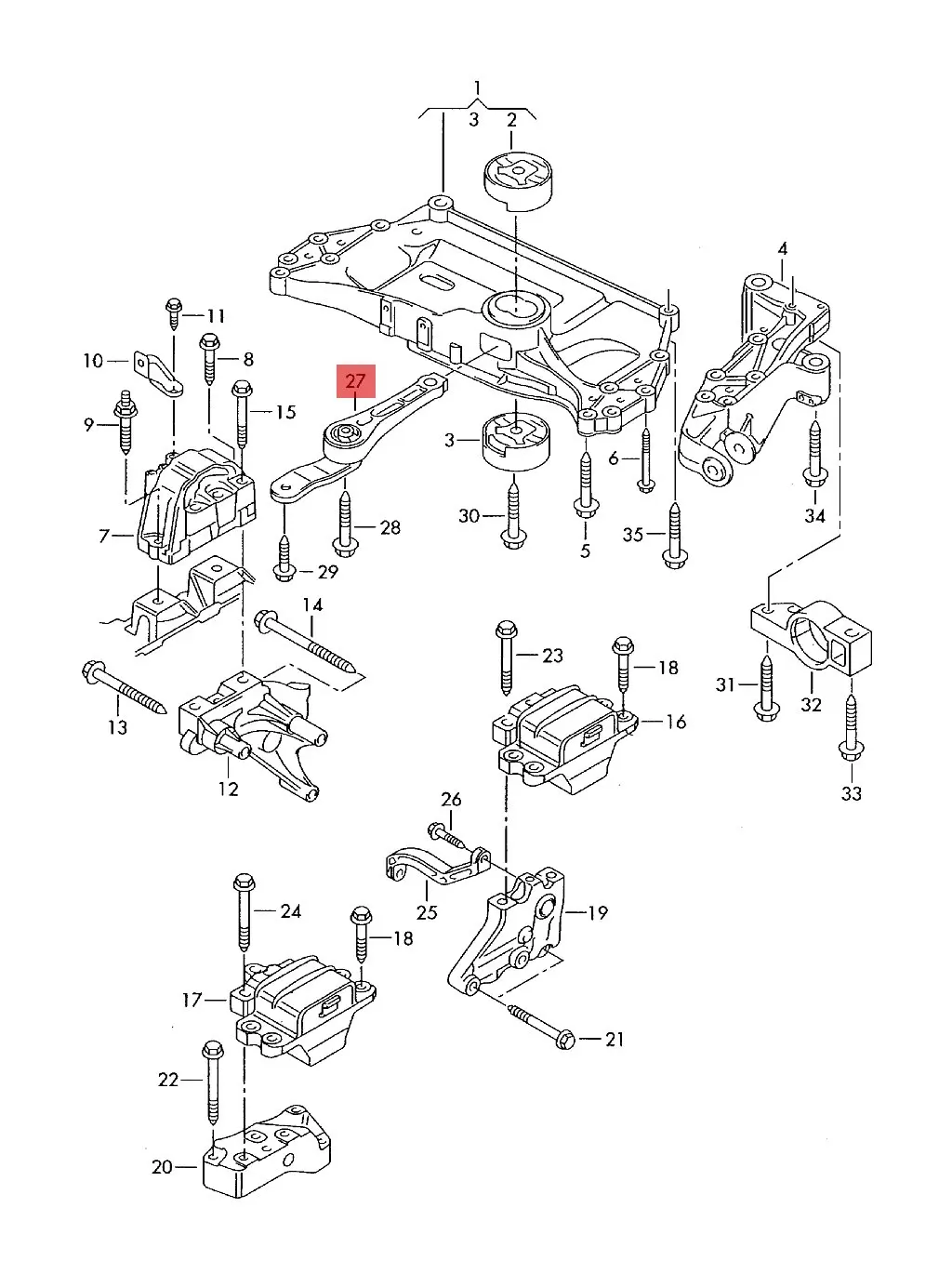 Baofeng Engine Support Mounting 1K0199855K 1K0199855R 1K0199855AD 1K0199855BA For Audi A3 For VW Touran for Golf V CaddyIII