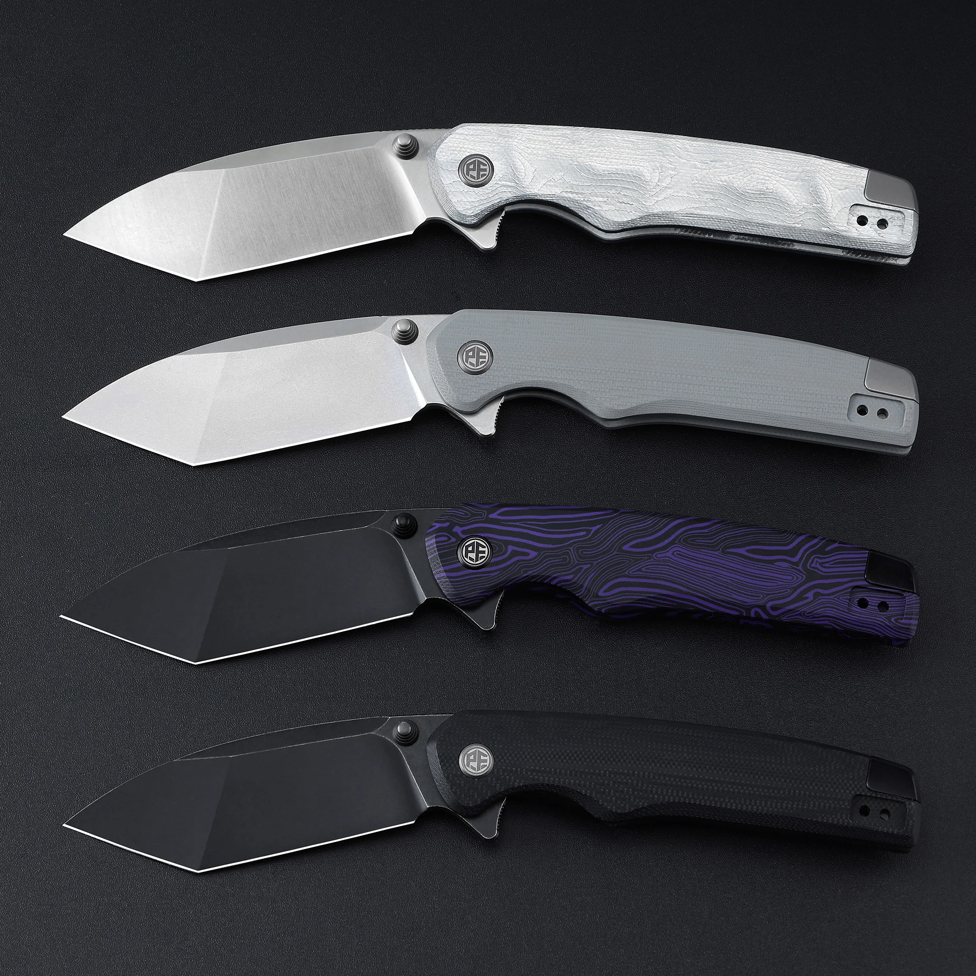 Petrified Fish PFE20 Folding Knife N690 Steel Drop Point Blade G10 Handle EDC Survival Camping Gift for Men