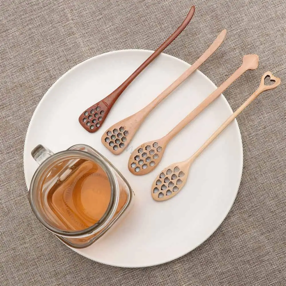 

Comb Kitchen Wooden Handmade Drizzler Saver Honey Dipper Stirrer Spoon Mixing Stick