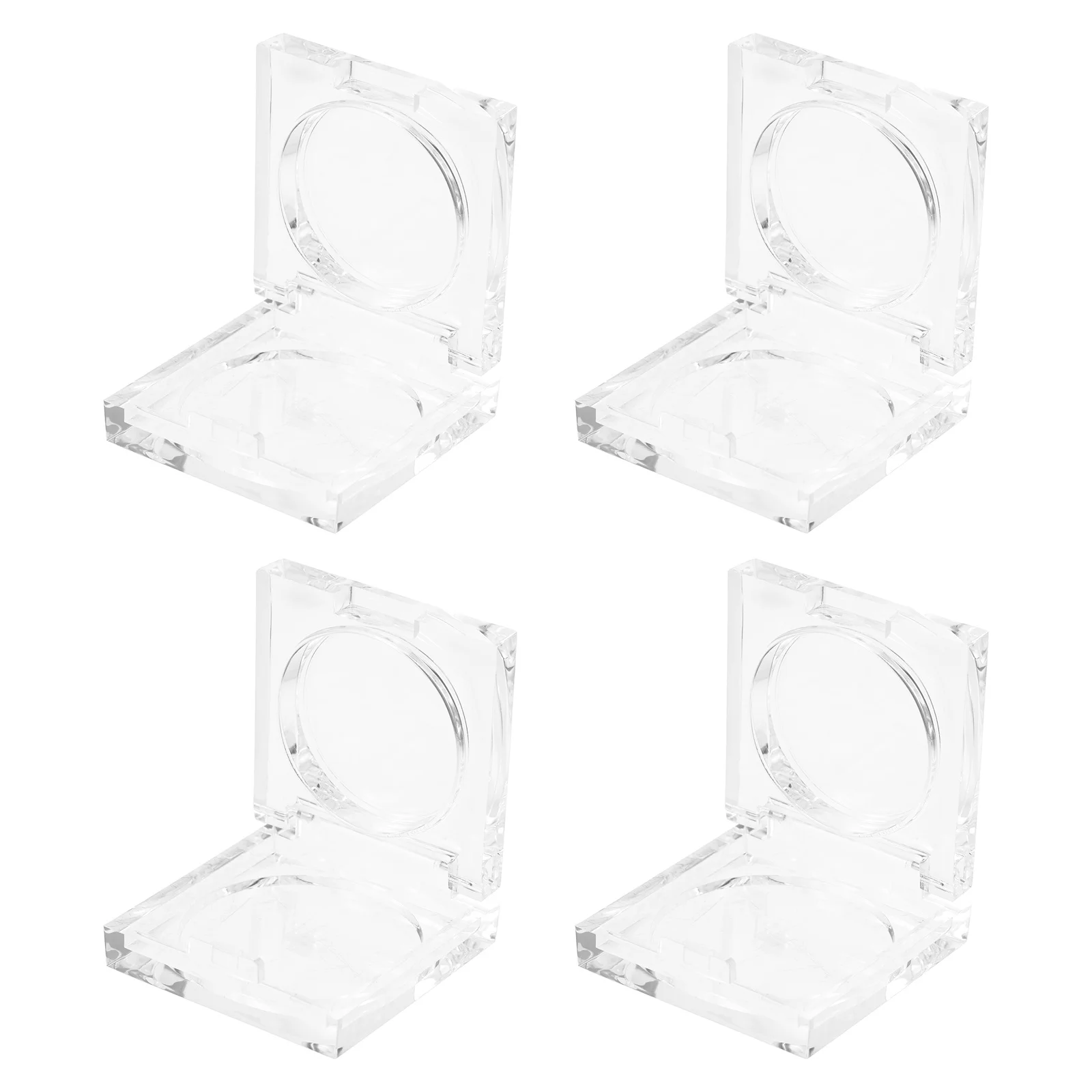 Scatole per fard vuote compatte piccole da 4 pezzi Contenitori per trucco multiuso Organizzatore da viaggio portatile durevole