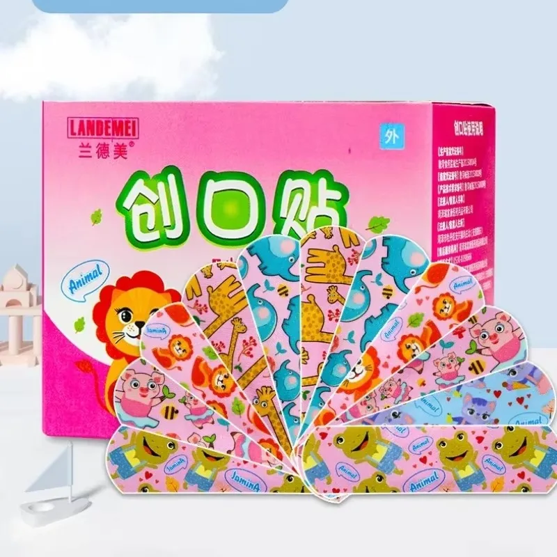 120 Pcs/box Cartoon Band-aid Cute Mini Children Bandage Breathable Transparent Waterproof Medical Ok Bandages Hemostatic Patch