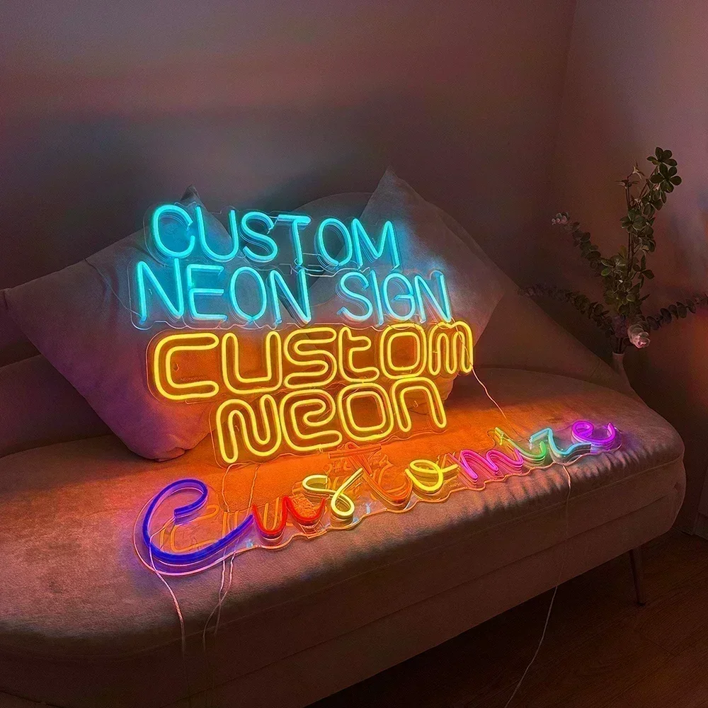 Tanda Neon terbuka dekorasi restoran asli tanda Neon kustom dekorasi dinding toko makanan tradisional Vietnam lampu Neon LED