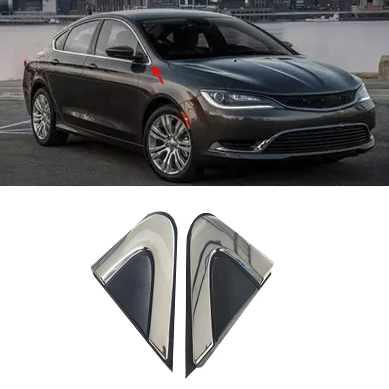 Car Front Pillar Triangle Plate For Chrysler 200 2015-2017 Door View Mirror Corner Trim Cover