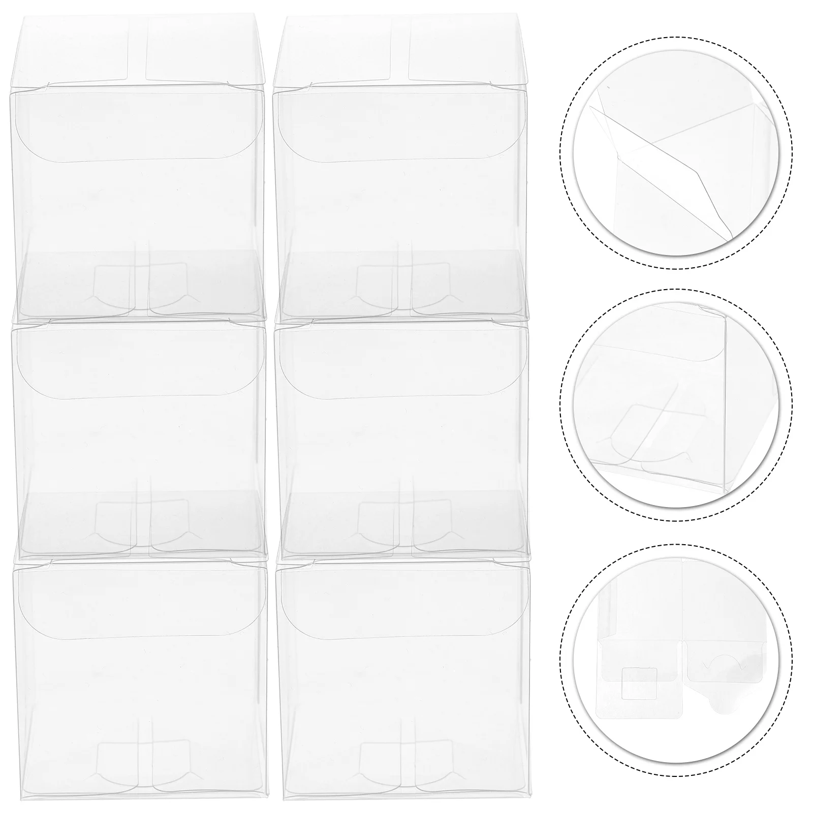 

Plastic Packing Box Clear Transparent PVC Container for Candy Gifts Favors Wedding Party Treats Small Sugar Storage Cube Boxes
