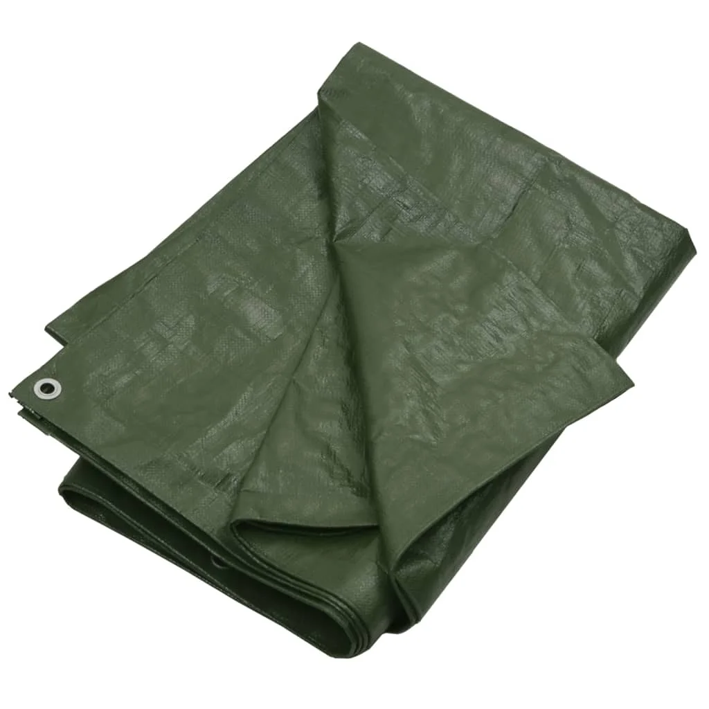 Dark Green HDPE Tarpaulin with Grommets Plastics Windproof Rainproof Courtyard Garden Plants Cover 2x3m 3x3m 3x5m 180g/m²