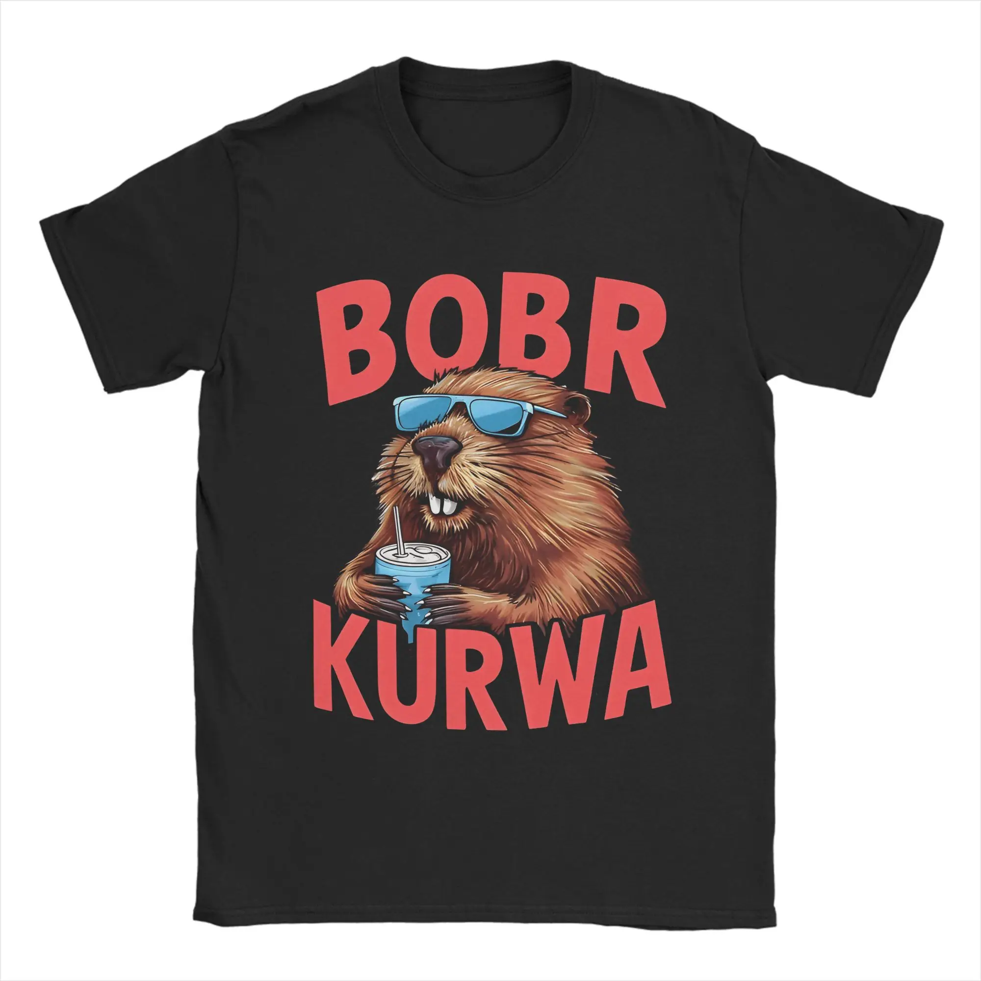 

Streetwear T Shirt Summer Bobr Kurwa Bober Polish Viral Meme Novelty T-Shirts Cotton Tee Shirt Men's Y2K Funny Hot Sale Clothes