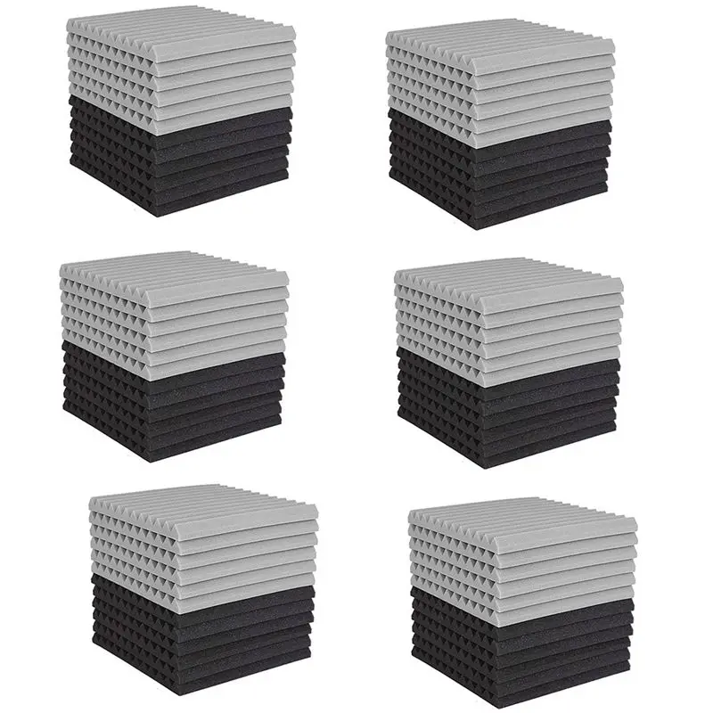 Picture 6: A84X-72 Pcs Acoustic Foam Board,Studio Wedge Tile,Acoustic Foam Soundproof Pyramid Studio Treatment Wall Panel 2.5X30x30cm
