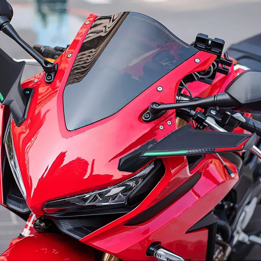

Universal Fixed Winglets For CBR650R ZX10RR Honda Yamaha Suzuki Kwasaki Aero Wing Motorcycle Front Fairing Racing Spoiler