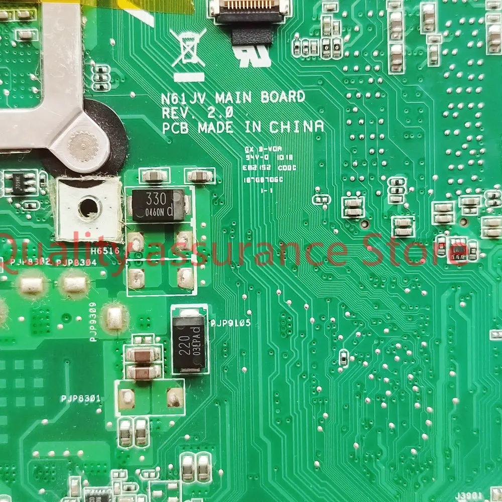 N61JV Mainboard FOR ASUS N61JV Laptop Motherboard N61JV Notebook HM55 DDR3 60-NYKMB1200 USB 3.0