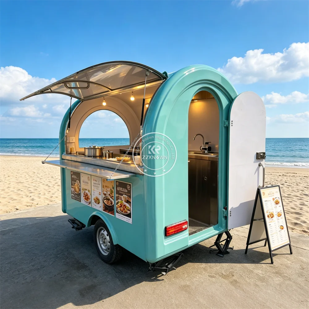 Commercial Food Truck Mobile Sushi Noodle Coffee Trailer Professional Custom Mobile Food Trailer With Full Equipment