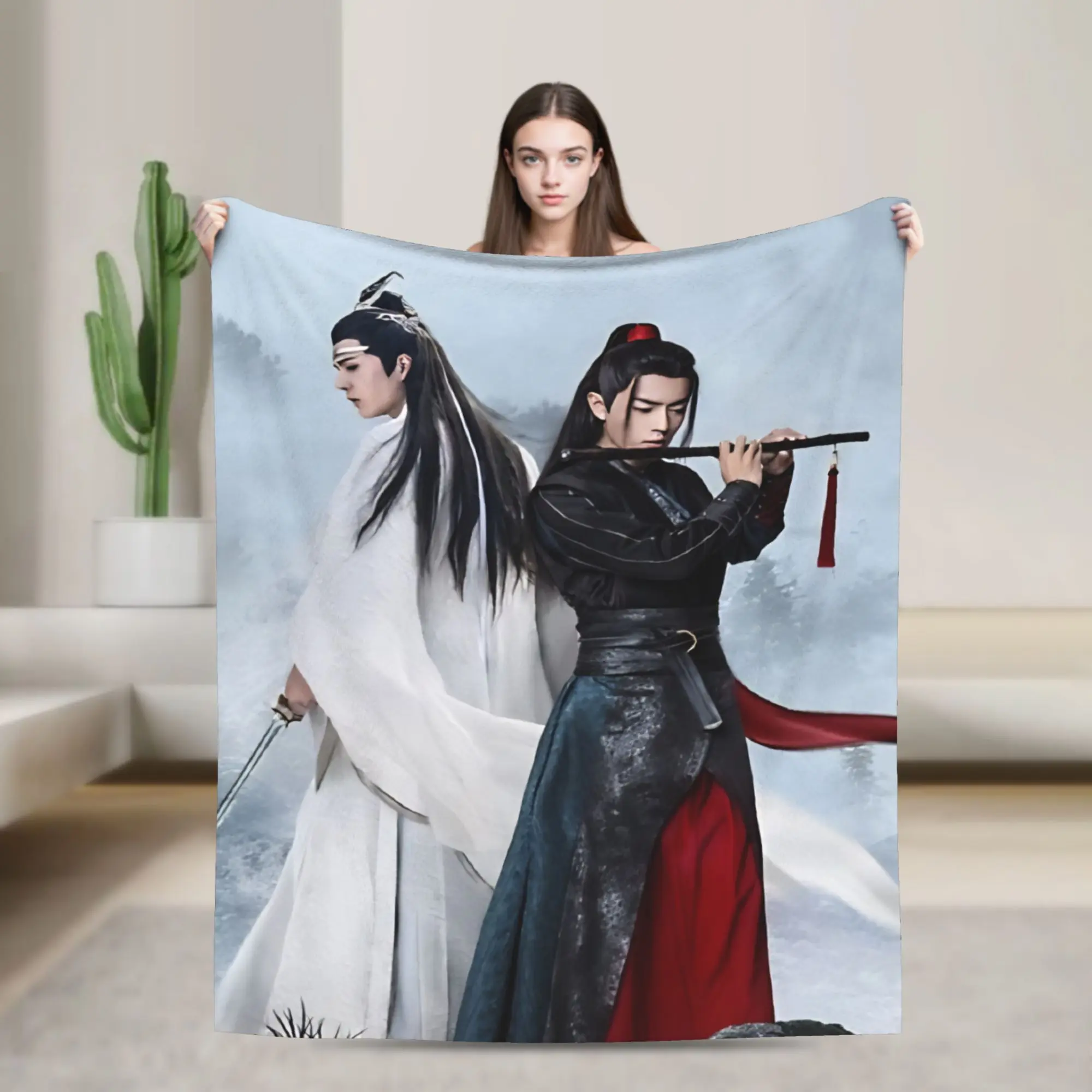 WangXian Bunny Mo Dao Zu Shi The Untamed Blanket Quality Comfortable  Throw Blanket Spring Travel Car Chair Sofa Bed Bedspread