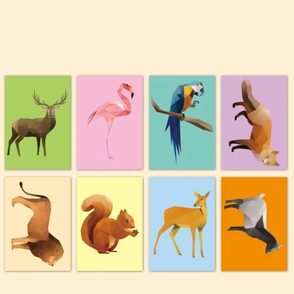 

Бумага 3D геометрические наклейки книги развивающие игрушки ручной работы DIY паста комплект материалов Монтессори мультфильм животные наклейка книга