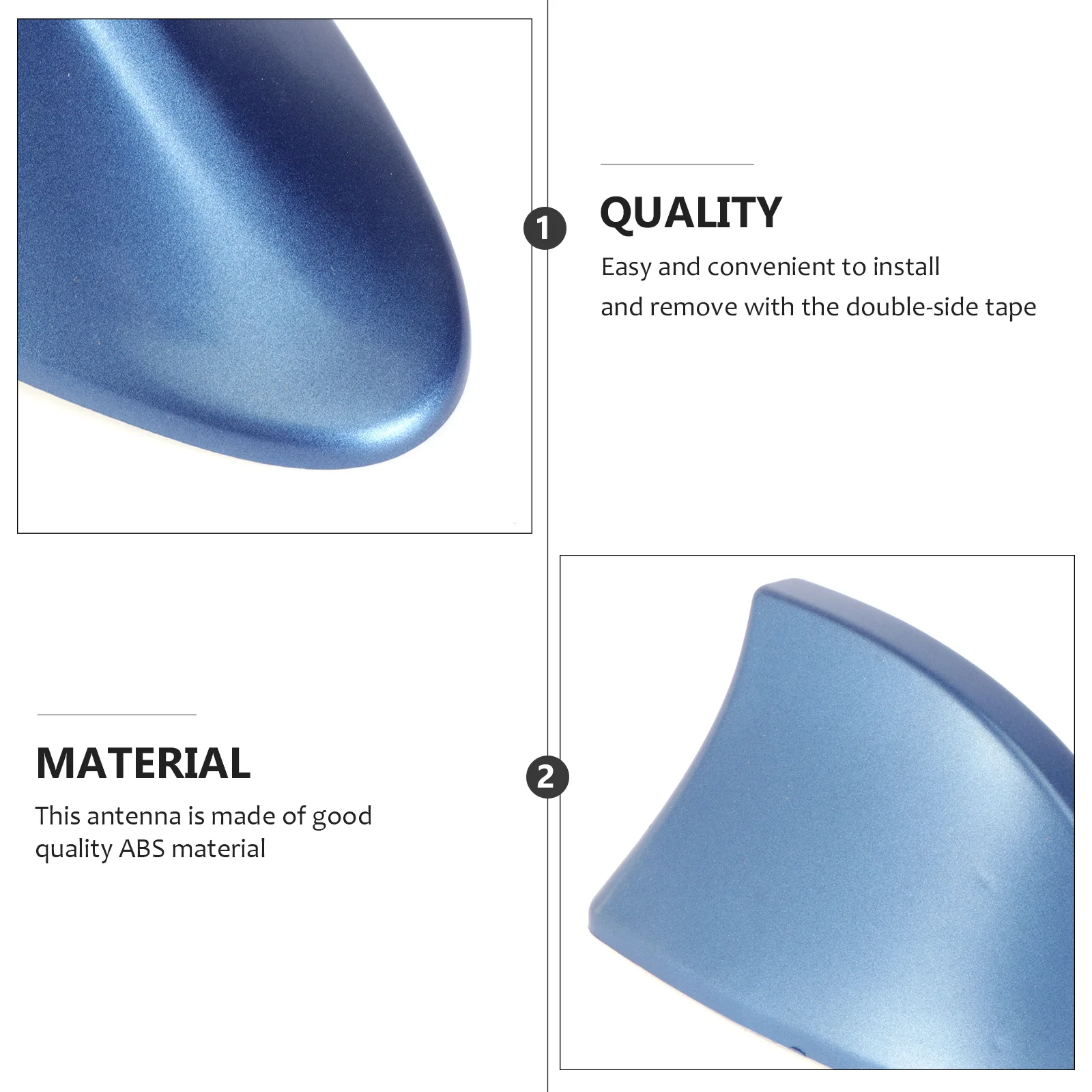 

Shark Fin Aerial Universal Antenna Double-sided Tape No Drilling Car Roof Radio Signal Cable Stylish Design Durable Use Vehicle