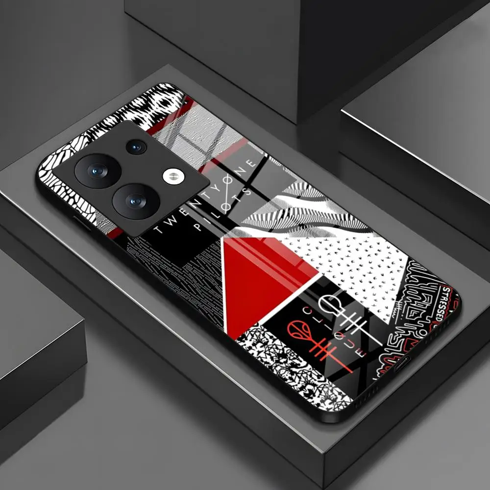 T-Twenty One P-Pilots Phone Case for xiami 14 13 12 11 pro 12T 12X Note X5 X6 M6 F5 F6 POCO Ultra Glass Design Cover