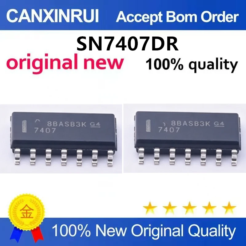 （5pcs-10pcs）Original genuine SN7407DR SOIC-14 six channel buffer/driver core